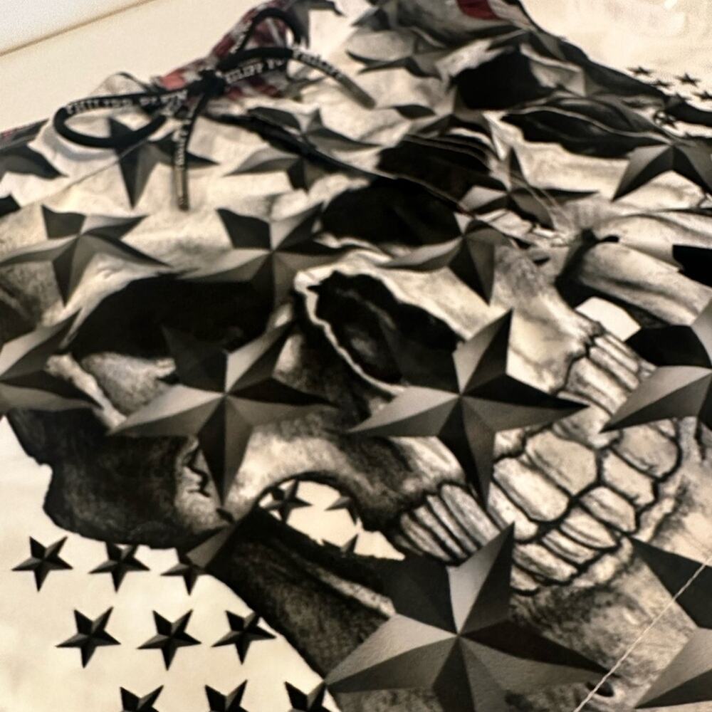 Philipp Pleno Skull Monogram Mens Swimming Shorts Trunks Drawstring Size S-M - Picture 6 of 8